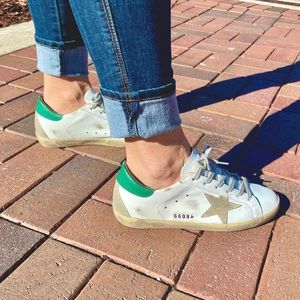 Golden Goose Superstar Bicolor Leather Low-Top Sneakers